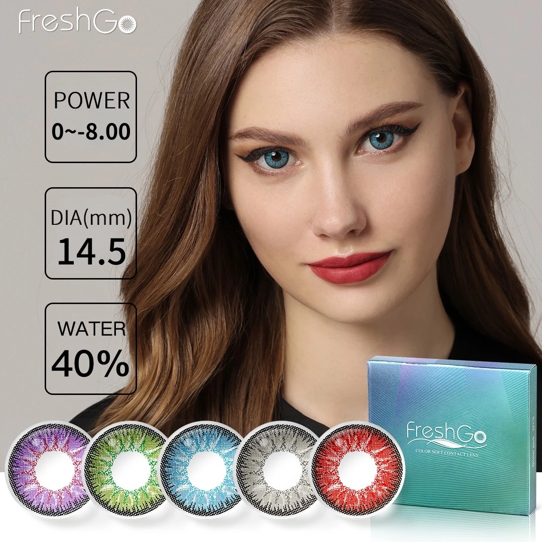 (0 8.00) Colored Contact Lenses With Degree Power Beauty Pupils Lens