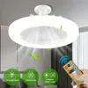 Modern Ceiling Fan with Remote Control Lighting Lamp E27 Converter Base for Bedroom and Living Room Smart 3-in-1 ceiling fan lam 2
