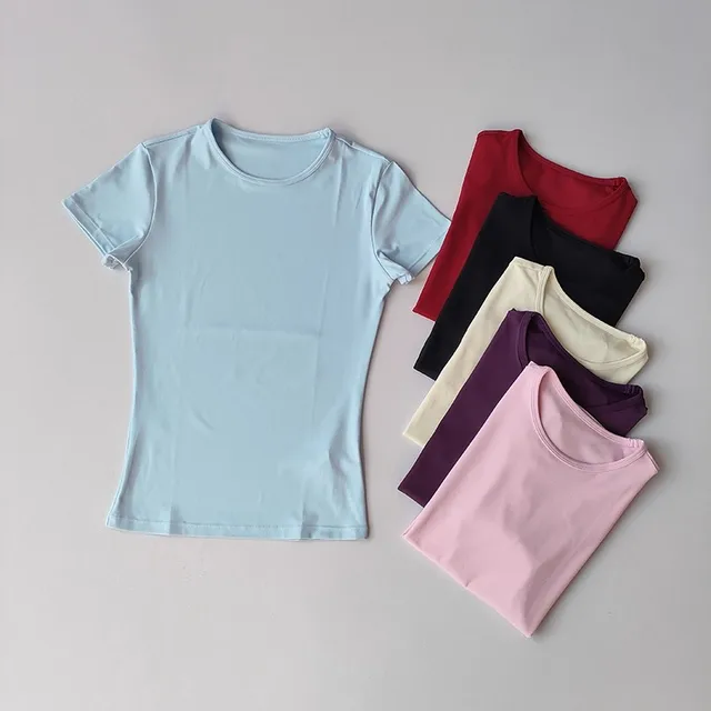 Women's Outdoor Sports Shirt Yoga Wear Fitness T-Shirt Quick Dry Running T-Shirt Workout Top Female Sportswear Exercise Clothing 5