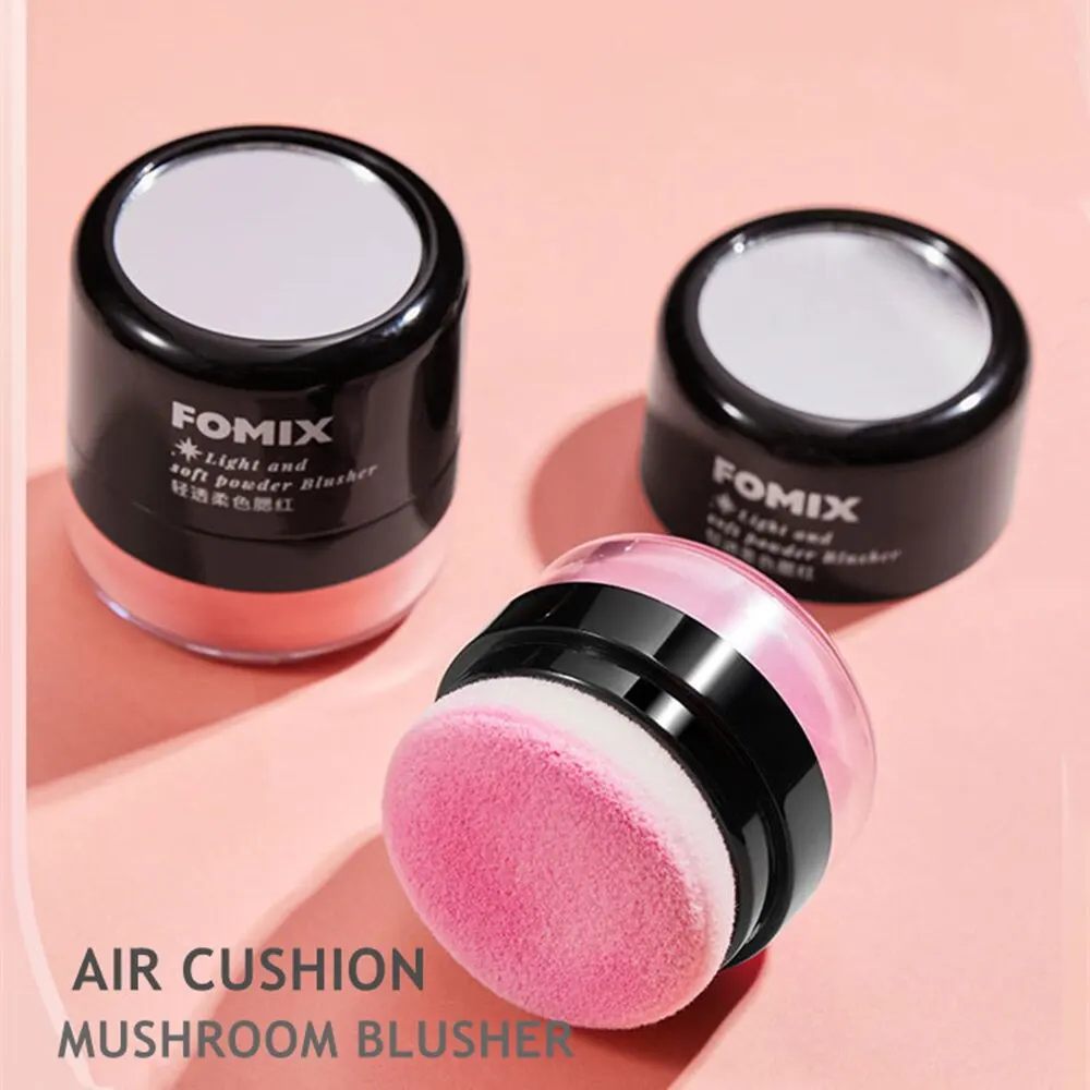 FOMIX Loose Powder Air Cushion Blush Long Last High Pigment Soft Misty Matte for Cheek