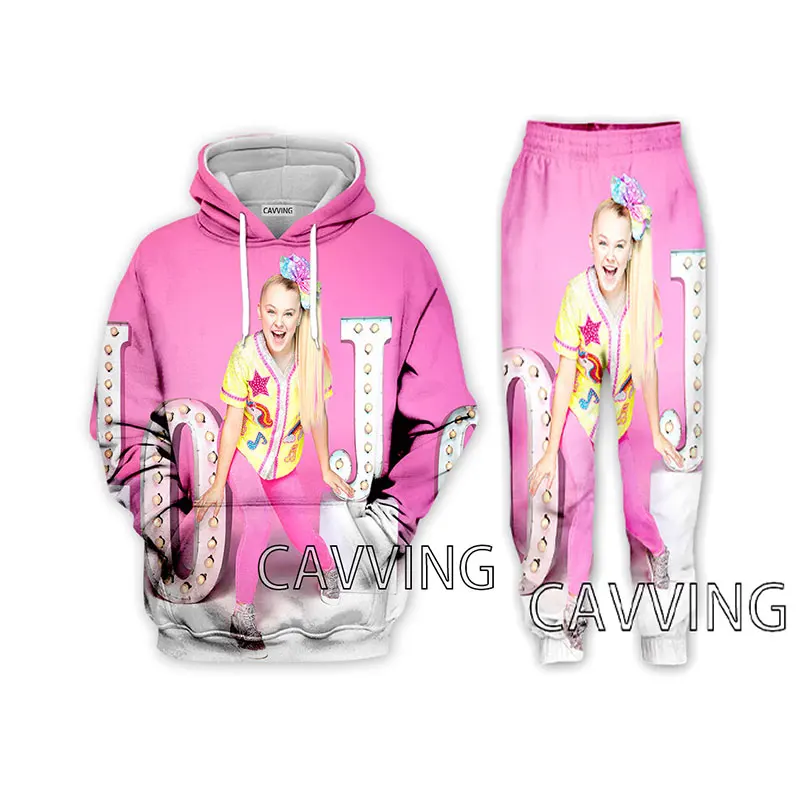 New Fashion  3D Print JOJO SIWA  Hoodies/Hooded Sweatshirts + Pants Trousers Suit Clothes Two-Pieces Sets 4