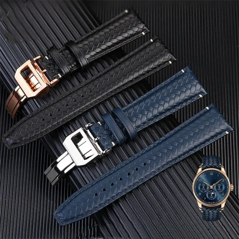 IWC純正 サントーニ革ベルト(20mm) 社外バックル付き IWC純正 サントーニ革ベルト(20mm) 社外バックル付き