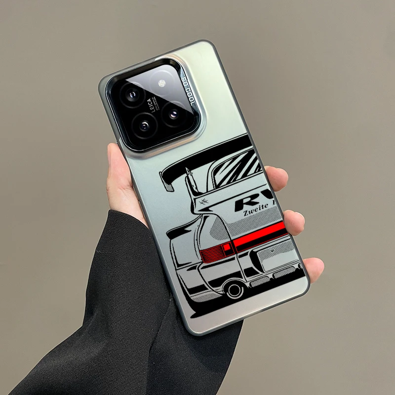 Sport Car Design Laser Hard Phone Case - Durable PC+TPU Back Cover
