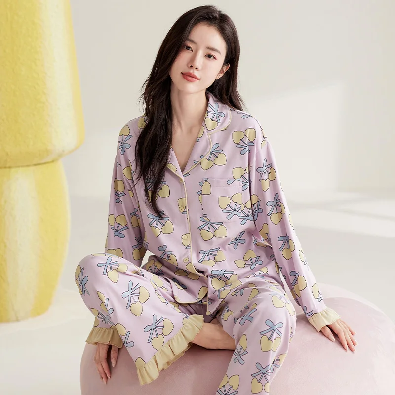 Walmart Pijamas Bonitas De Mujer Conjunto De Pijamas Con Lazo Para - Main Image