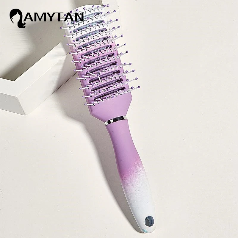 

9-Rows Detangling Hair Brush Denman Detangler Hairbrush Blow Drying Vent Hair Brush Scalp Massager Straight Curly Wet Hair Comb