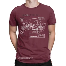 Camiseta Vintage de Kaneda para hombres, camisa de cuello redondo de algodón prémium, camisetas de Manga japonesa, estilo Harajuku, de talla grande, Akira Tetsuo