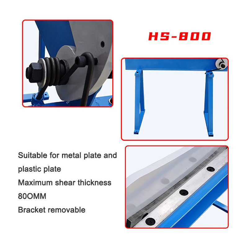HS-800 industrial grade arc shearing machine Manual shear cutter Metal guillotine scissors 800MM For cutting sheets And plastics