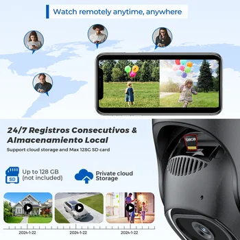 8MP 4K Wifi Street IP camera Dual Lens Dual Screens Outdoor Wireless Camera Ai Auto Tracking CCTV Security Video Surveillance 6
