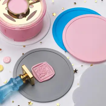 실리콘 씰링 왁스 보드 패드, 왁스 도장 스탬프 몰드 페인트 백킹, DIY 씰링 왁스 스탬프 패드, 단열 코스터 상품 이미지