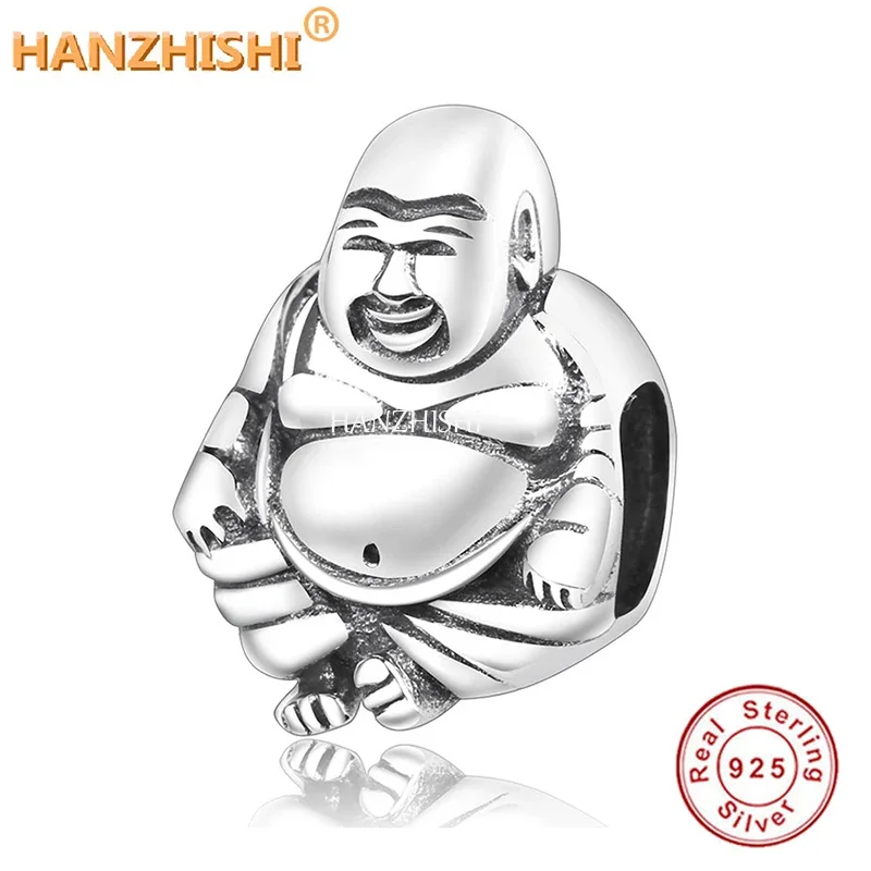 Chinese Elements Tai Chi Buddha Pendant Authentic 925 Sterling Silver Vintage Charms Beads for Original pan Bracelet Jewelry