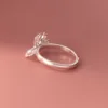 925 Sterling Silver Bow Adjustable Rings For Women Luxury Quality Jewelry Gift Female Wholesale Accessories Jewellery 4