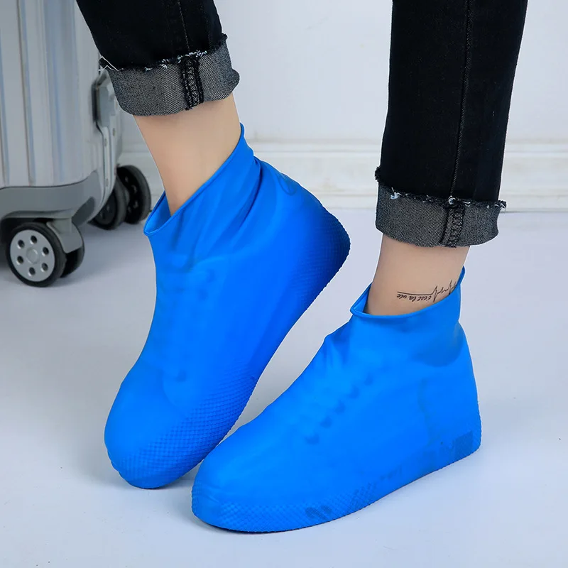 

Reusable Latex Waterproof Rain Shoes Covers Slip-resistant Rubber Rain Boot Overshoes Outdoor Walking Shoes Accessories 1 Pair