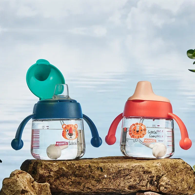 180ml Baby Girl Boy Feeding Cup Cartoon Baby Feeding Children Learn Drinking Bottle Water Bottle Training