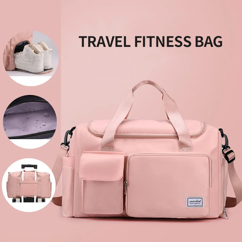 Womens Sports Workout Fitness Gym Bag Travel Duffel Bag Weekender Carry