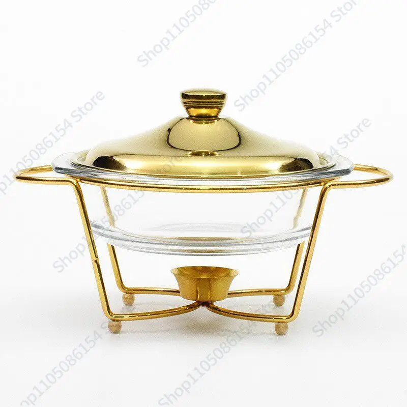 호텔 스테인리스 스틸 오픈 스토브 가정용 유리 둥근 수프 냄비 그릇 호텔 드라..