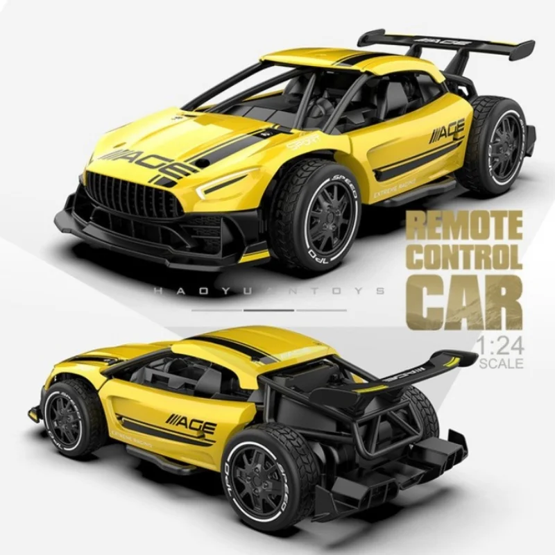 Металлический автомобиль на радиоуправлении 2,4G 1/24 Bubber Tire 15 км/ч Дрифт высокоскоростные автомобили с дистанционным управлением детская игрушка подарок для мальчиков радиоуправляемые автомобили для взрослых
