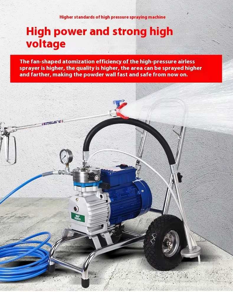 High Pressure Airless Paint Sprayer 3000-4000W Dual Gun Support Stainless Steel