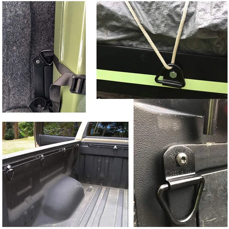Cargo Tie Down Ring 10pcs D Shape Pull Hook Tie Down Anchors Ring Iron Cargo Tie Down Ring for Truck Trailers RV Boats Accessories