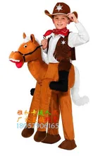 

Childer Demon Pants Mascot Demon Spoof Animal Back Pants Sitting on Horseback Prosthetic Leg Pants Furry Suit for Kids