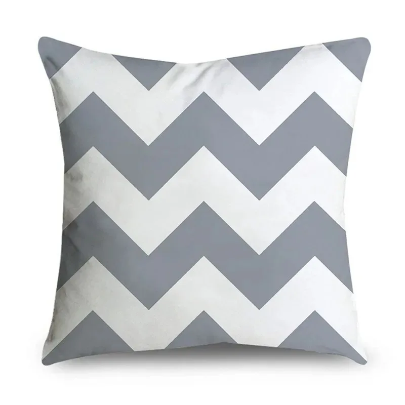 Simple Grey Pattern Decorative Pillowcase Bedding Home Decor Cushion Pillowcase 4