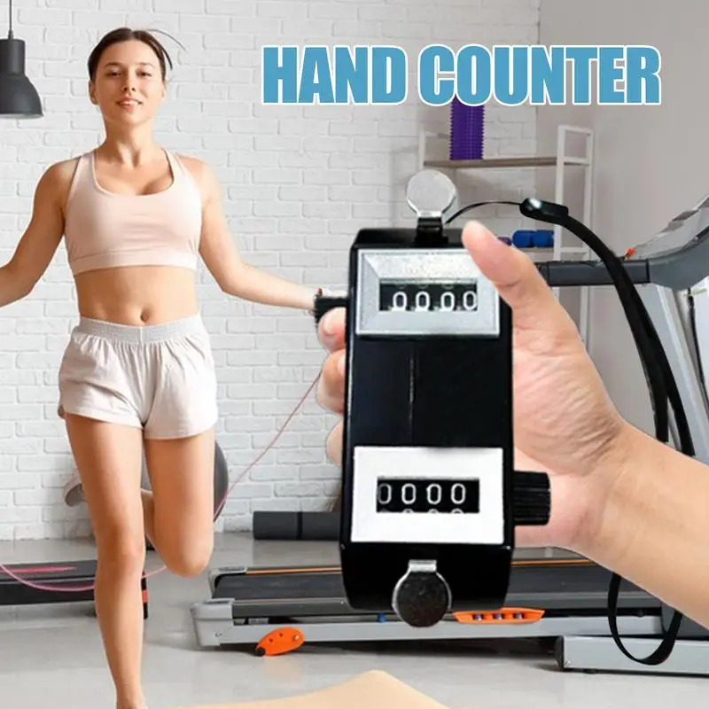 Handheld Tally Counter 4-Digit Number Count Clicker Counter Pitch Counter for Coaching Golf Contest double head counter fitting 3