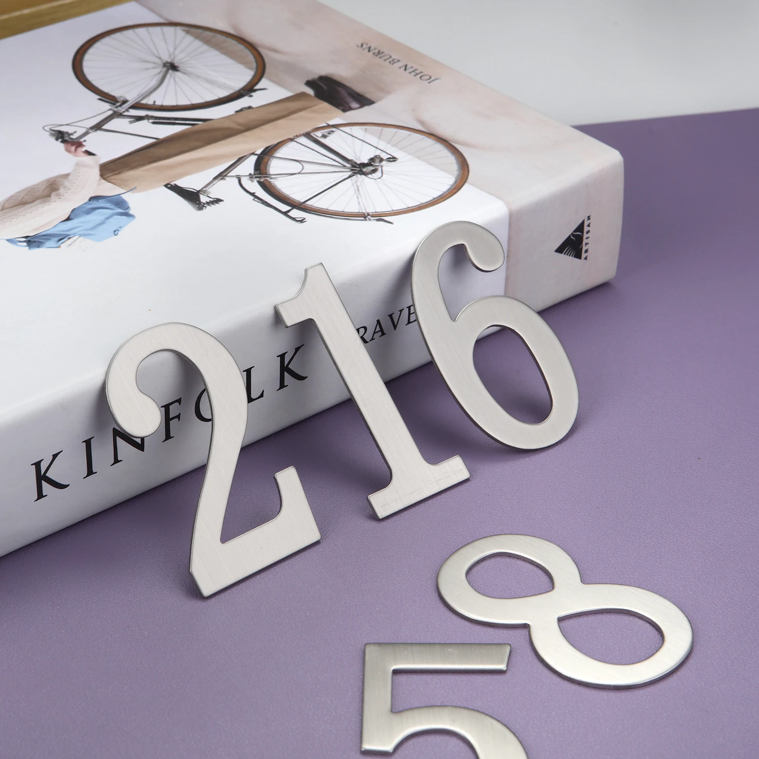 Stainless Steels Door Number 7*4cm House Number Apartment Door Outdoor Hotel Home Mailbox Label house number signs house numbers number plate door signs