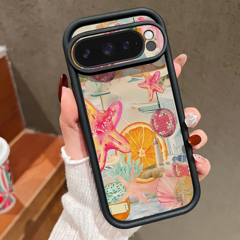 Vibrant Orange Fruit Pattern Shockproof Silicone Phone Case