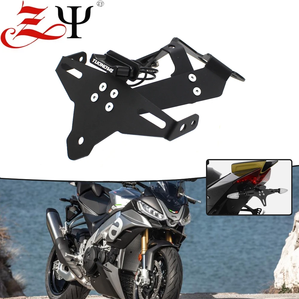 License Plate Holder LED Light Tail Tidy Fender Eliminator For Aprilia TuonoV4 Tuono V4 1100 motorcycle license plate holder,license plate holder