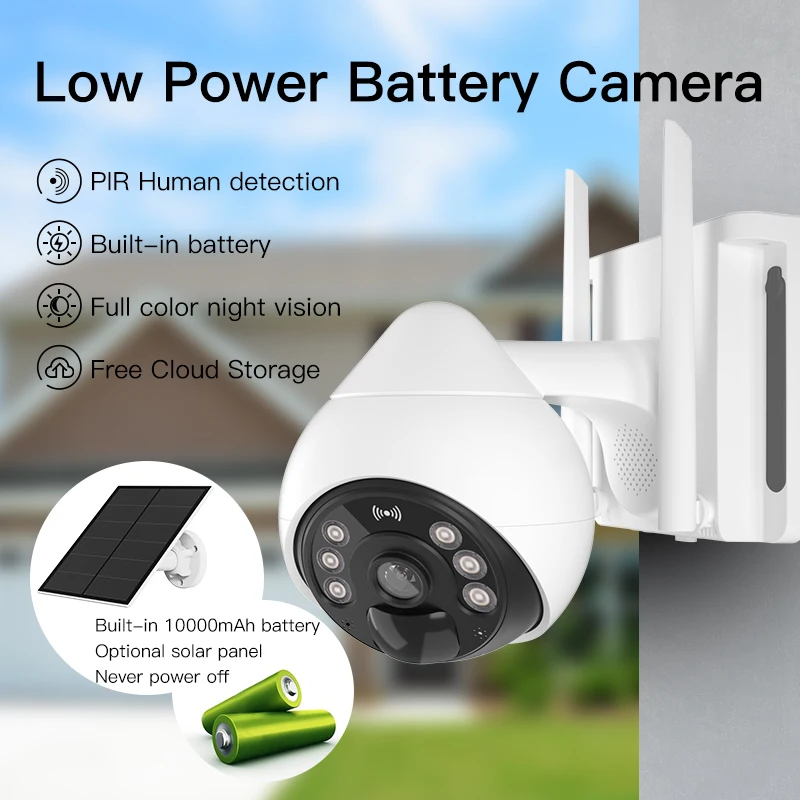 Vstarcam New 3MP HD Outdoor Security Camera Wireless Double Light Solar Battery Low-power Consumption Smart Home With Phone App