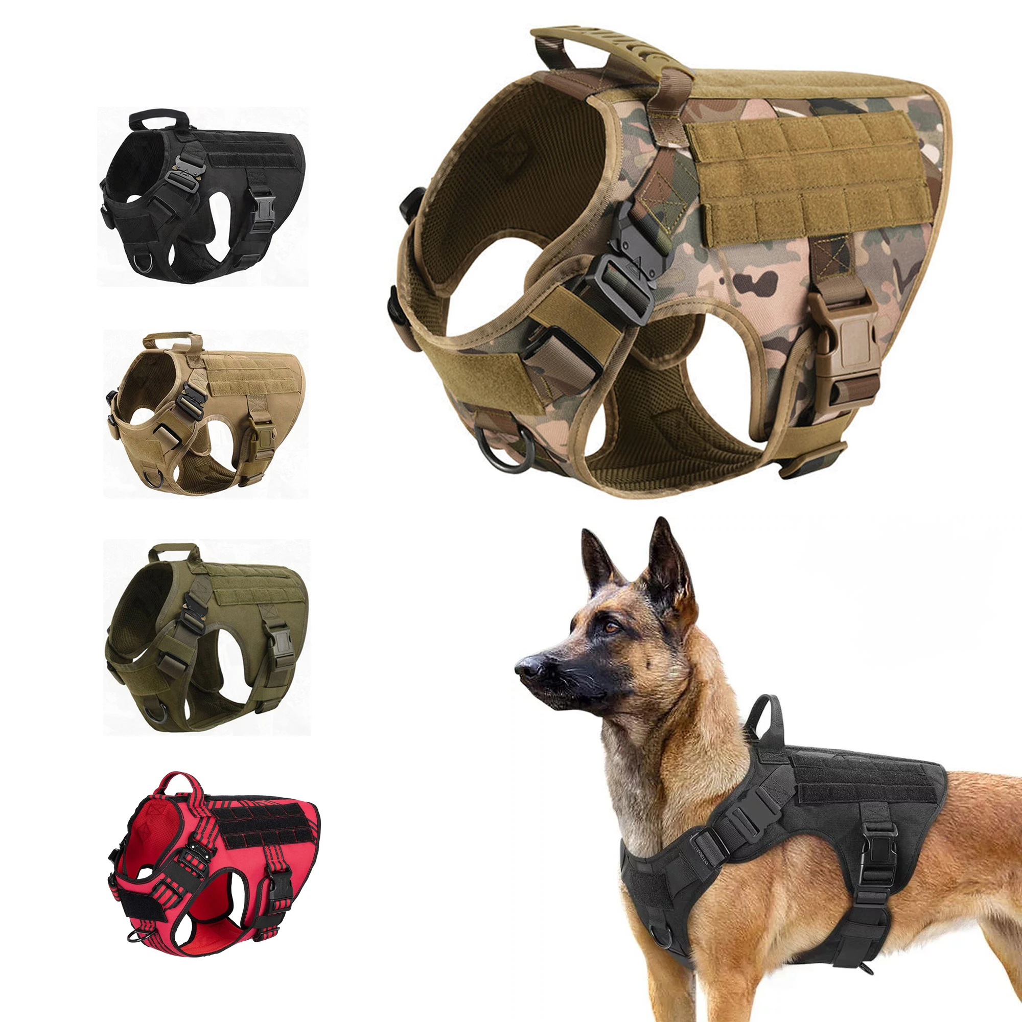Big Dog Vest German Shepherd Durable Pet Harness For Small Large Dogs Training Tactical Dog