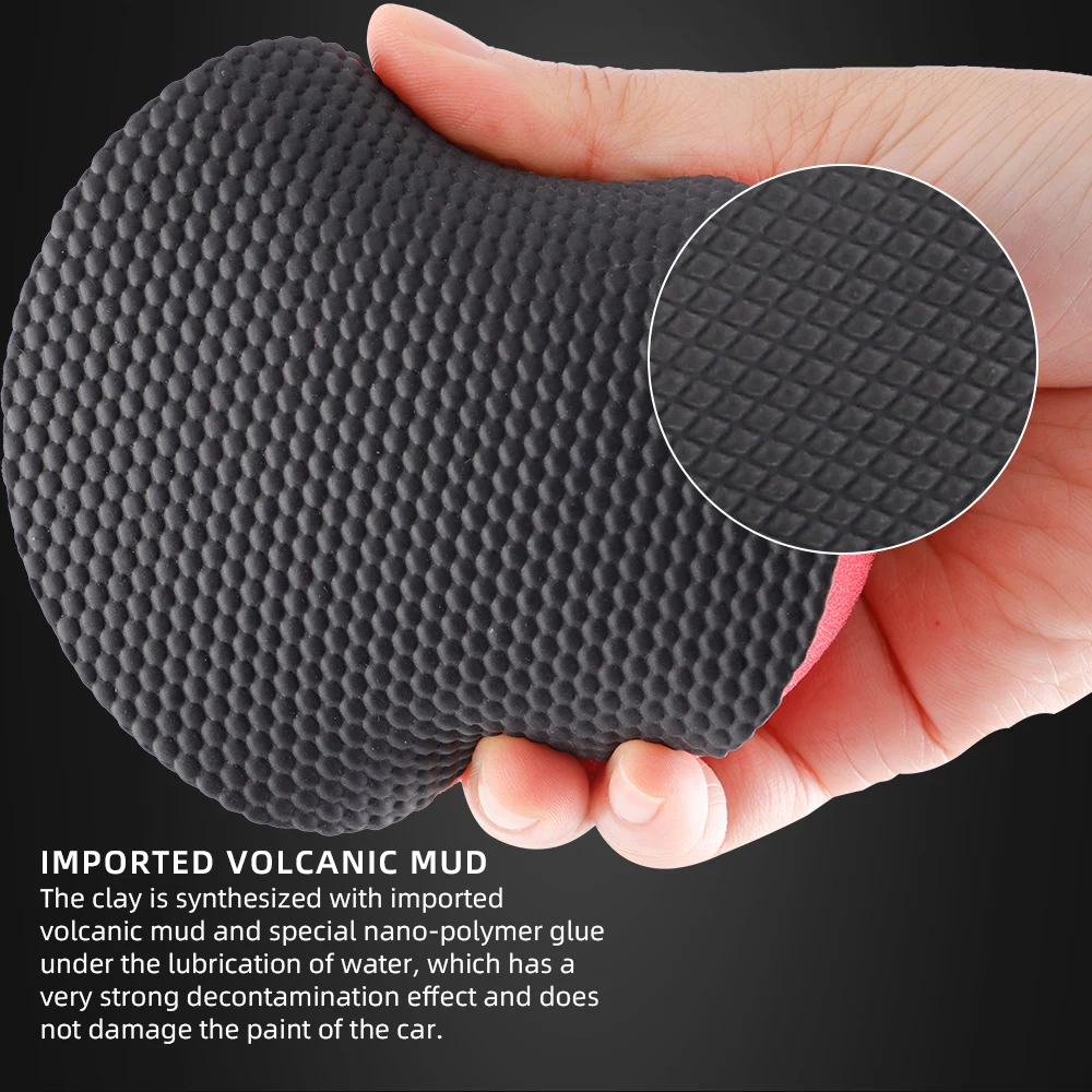 SPTA Synthetic Clay Bar Ball Clay Bar Block Hand SpongePad For Car Detailing Magic Car Pad Cleaning Wax Polish Pad Tool