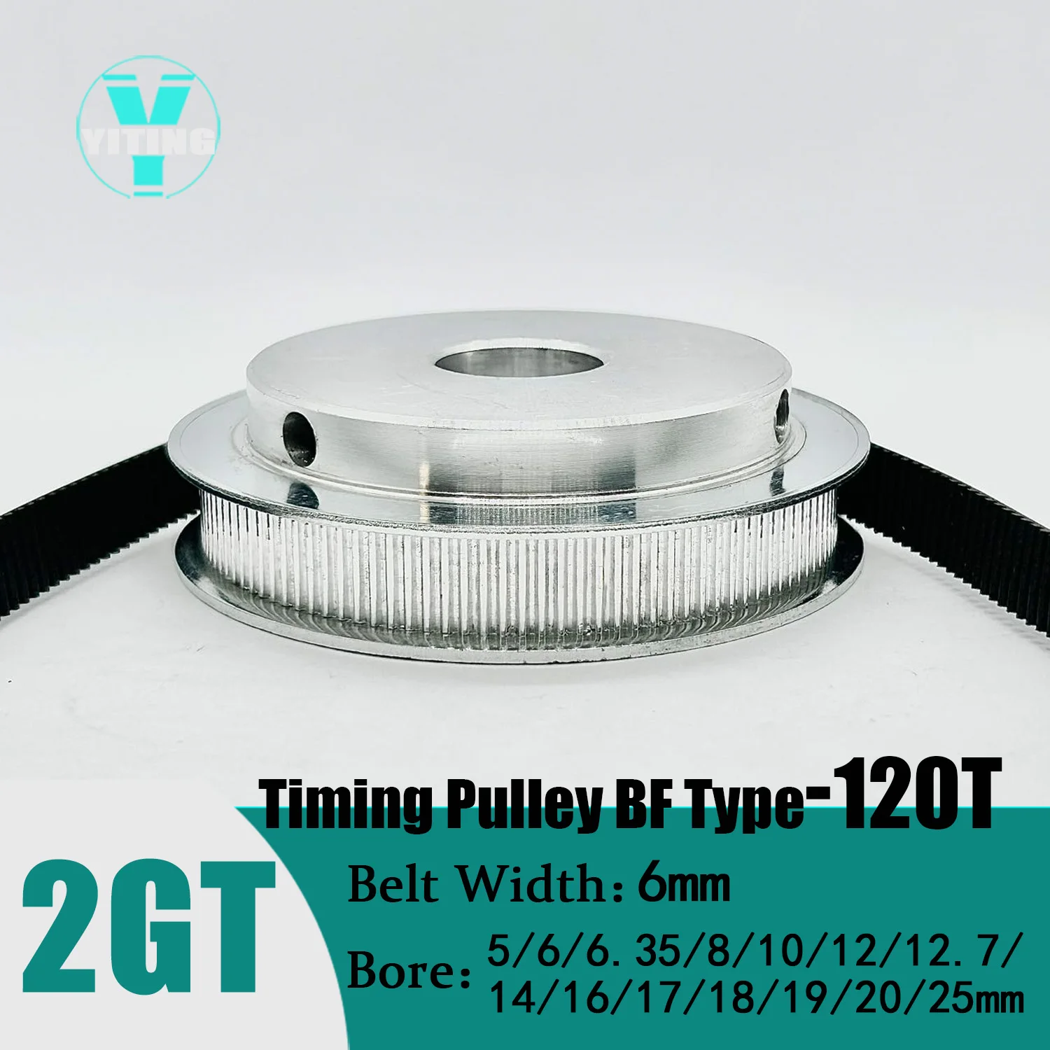타이밍 벨트 도르래 세트, 6:1 휠 동기 도르래 벨트 키트, 2GT, 2M, 120 톱니, 20T, GT2, 120T, 벨트 폭 6mm 보어, 3  25mm
