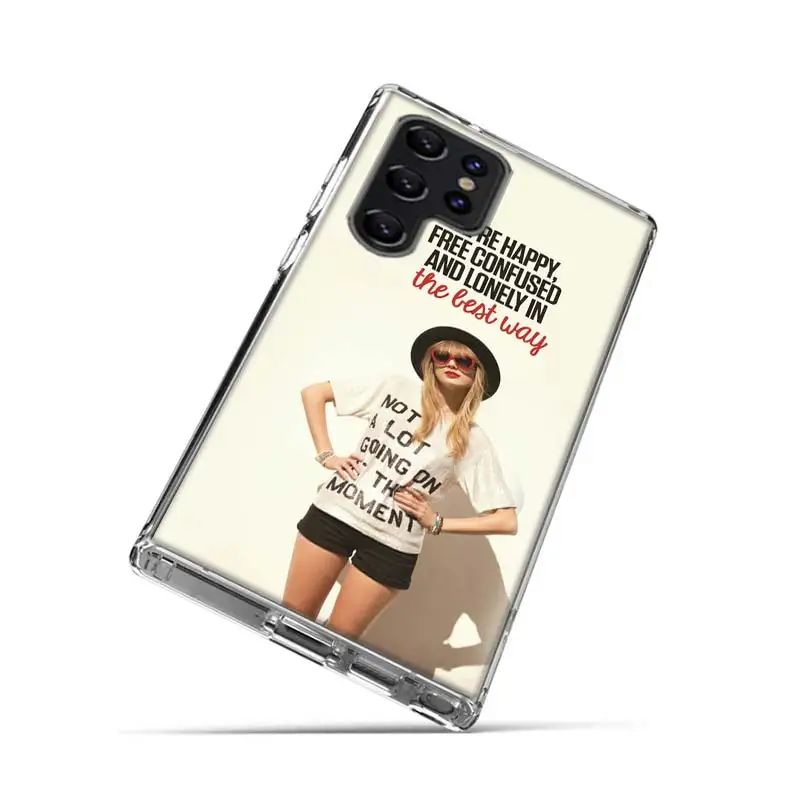 thumbnail image 1 of Funda transparente para teléfono Singer T-Taylors S-Swifts para Samsung Galaxy S21 S20 S23 FE S24 S22 Ultra Capa S10 S9 S8 Plus S10E, 1 of 5