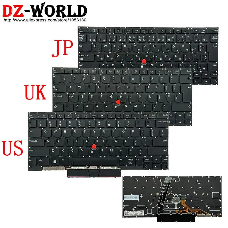 Eua Inglês jp Teclado Japonês para Lenovo Thinkpad x1 Nano Gen2 Gen3 Portátil Sn21e21128 Sn21e21126 Sn21e21102 uk