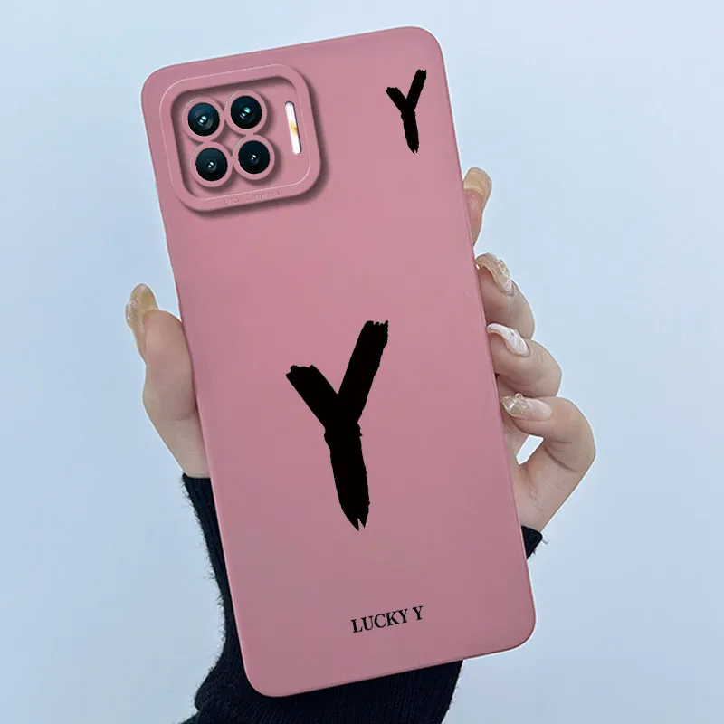 Lucky Initial Letter Couples Phone Bumper - Soft TPU Silicone Back Cover Case