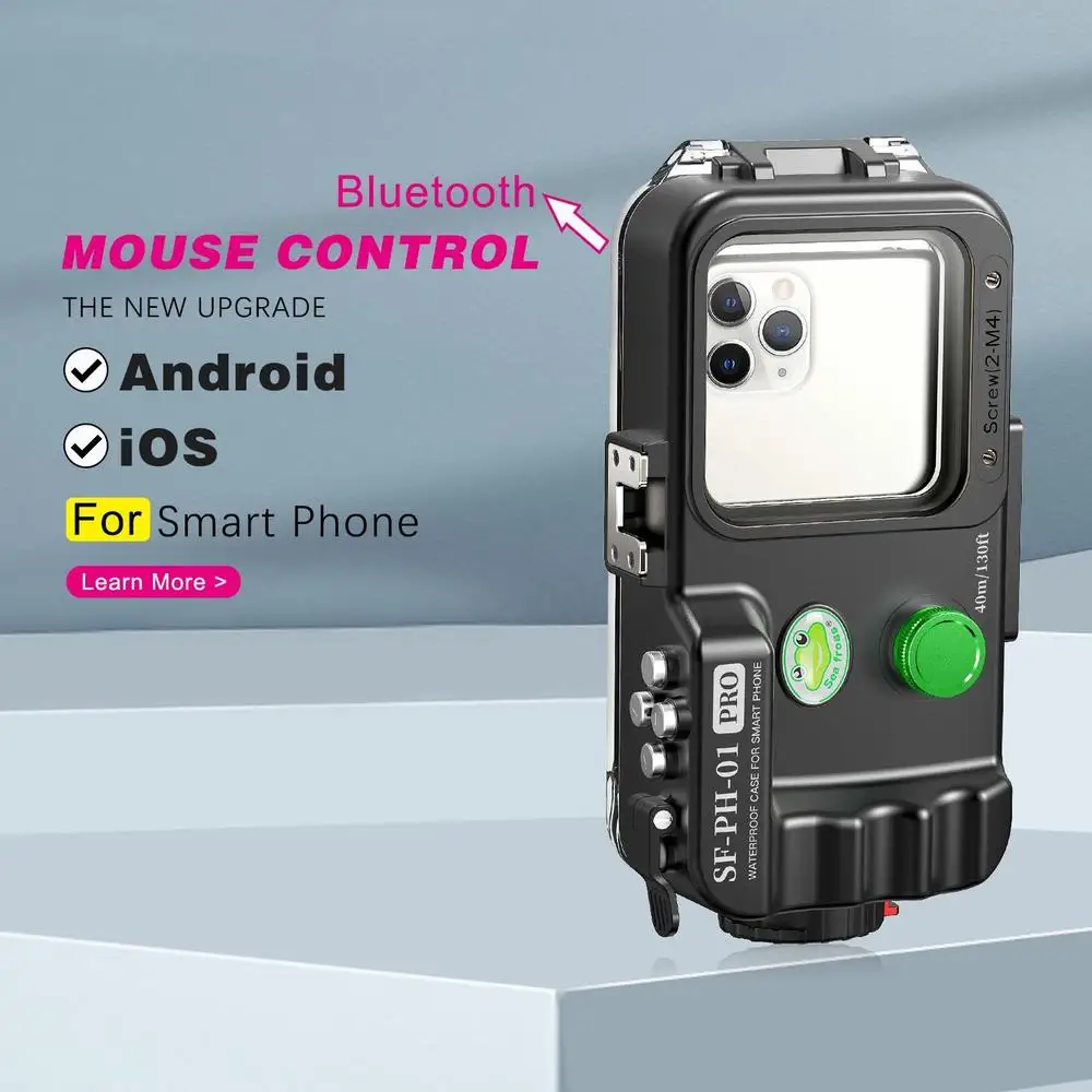 Seafrogs SF-PH-01 PRO 40m/130ft Waterproof General Mobile Housing for Andriod and iPhone