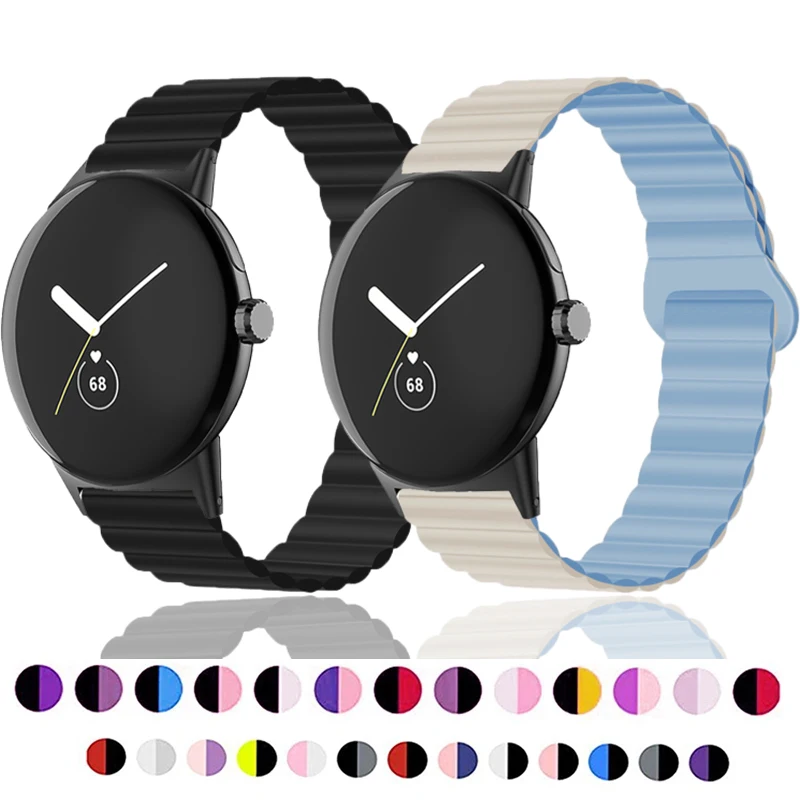 Magnetic Loop Silicone Sport Strap for Pixel Watch Accessories