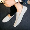 Male Casual Shoe Slip-on Light Stripe Common High Quality Men's Leather Shoes Fashion Elegant Adults Shipping Free In Promotion 4