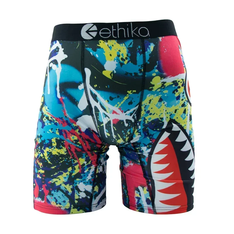 ETHIKA Men Underwear Boxers Fashion Printed Male Panties Lingerie Men Underpants Boxershorts Trunks Plus Size Breathable 5