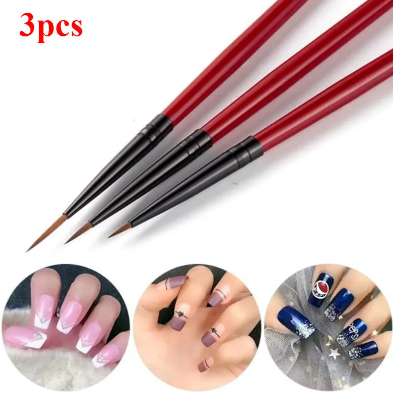 Line Nail Brush Grid Stripes Drawing Uv Gel Nail Art Brush French Thin Stripe Nail Painting Pen