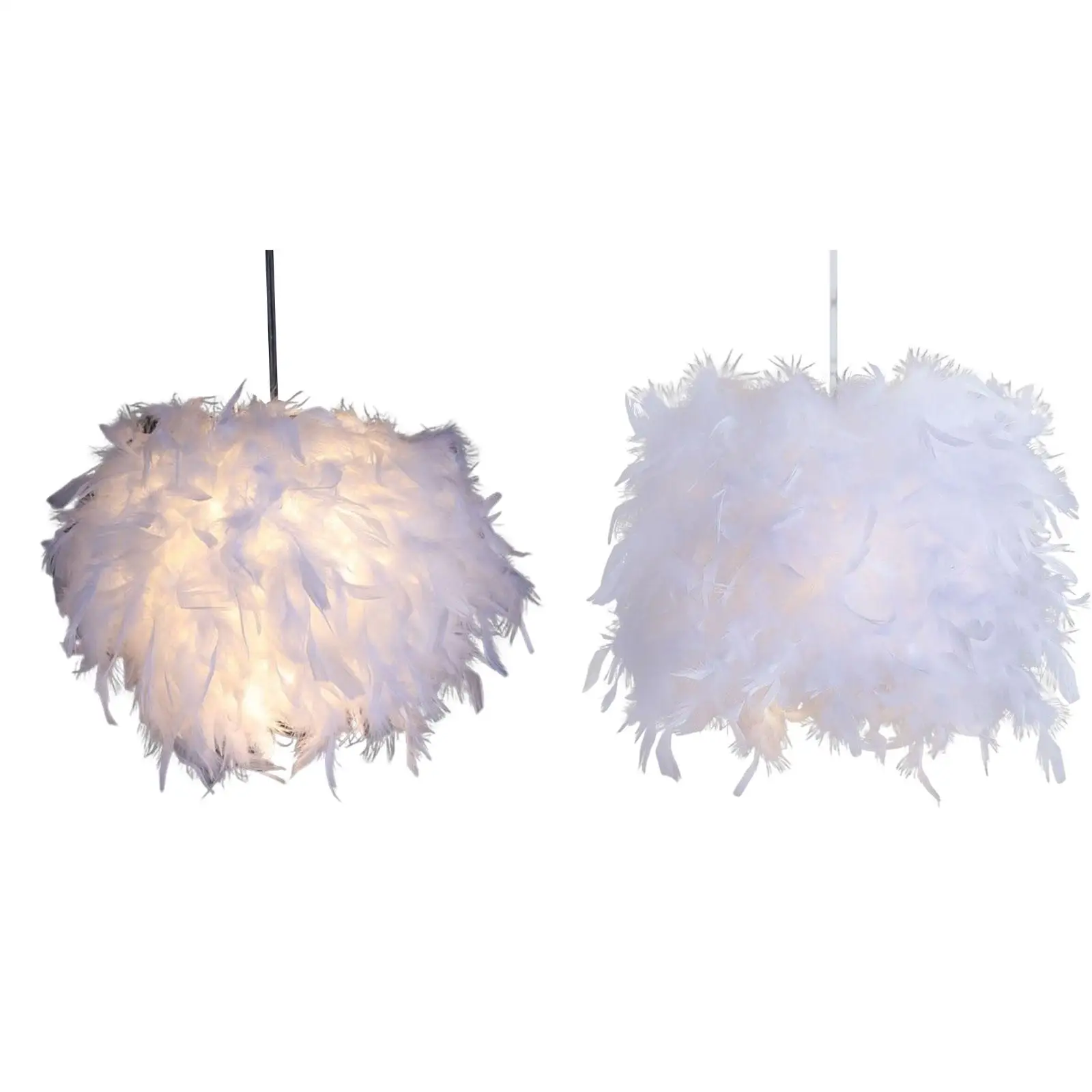Feather Lamp Shade Accessory Pendant Light Cover for Ceiling Light Bedroom Decoration