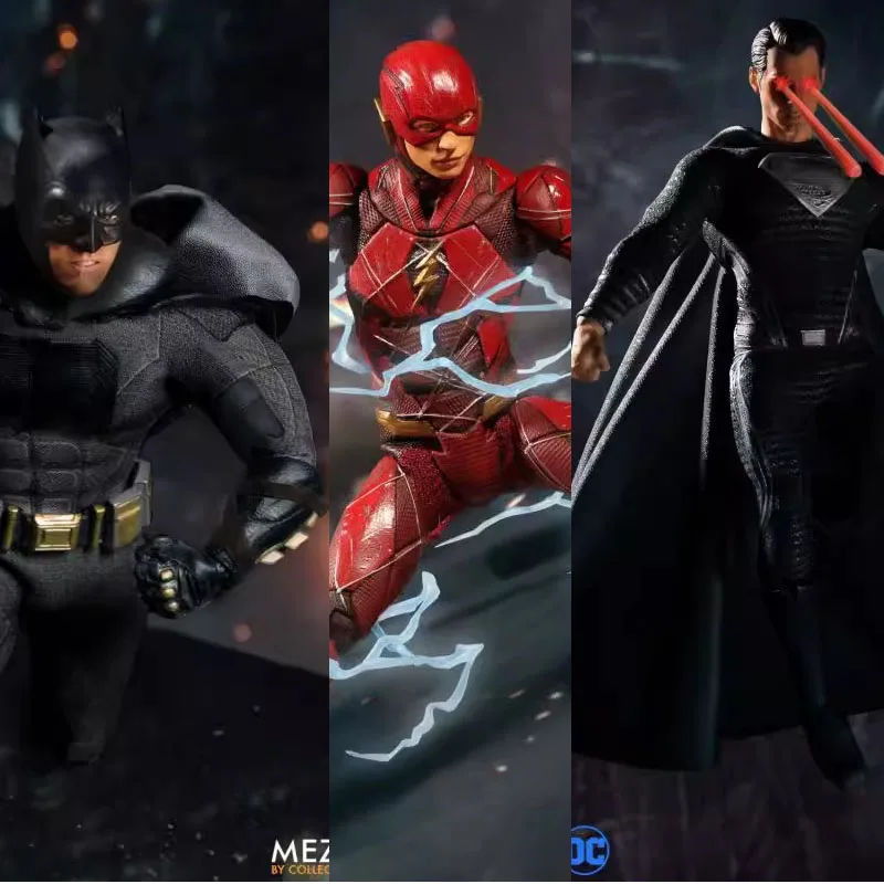 In Magazzino Originale Mezco Dc Superman The Flash Batman Justice League 1/12 Movie Character Model Art Collection Toy Gift