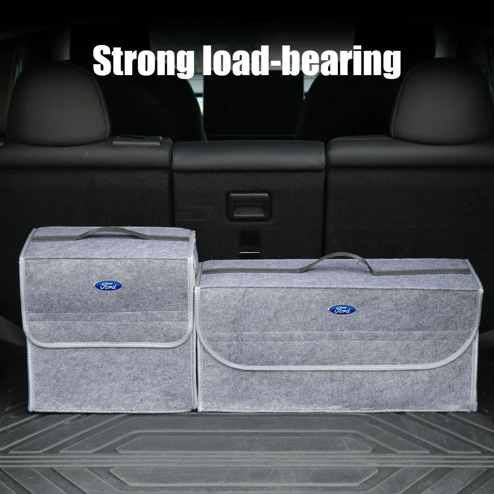 Hot For Ford New Anti Slip Compartment Boot Storage Organizer Tools Car Storage Bag Car Trunk Organizer For Ford Ranger C-M