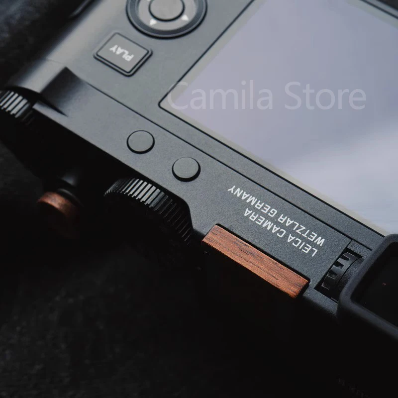wooden Shutter Release wooden Button and Hot shoe cover for LEICA dlux8 D-LUX8 D-LUX7 Camera Cold shoe protection