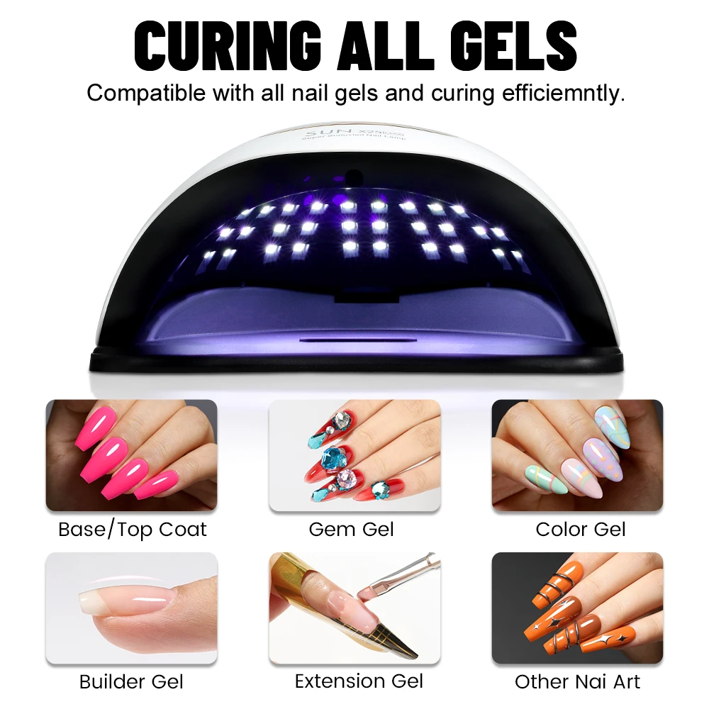 Nail Lamp LED 380W For Gel Nails Fast Curing Dryer 81 LEDS 4 Timers Professional UV Light