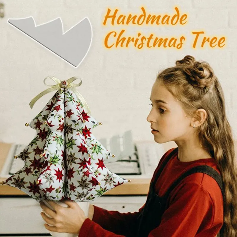 YOMDID Christmas Tree Sewing Patterns Acrylic Template DIY Christmas Tree Quilting Templates Knitting Stencil Decor Sewing Tools