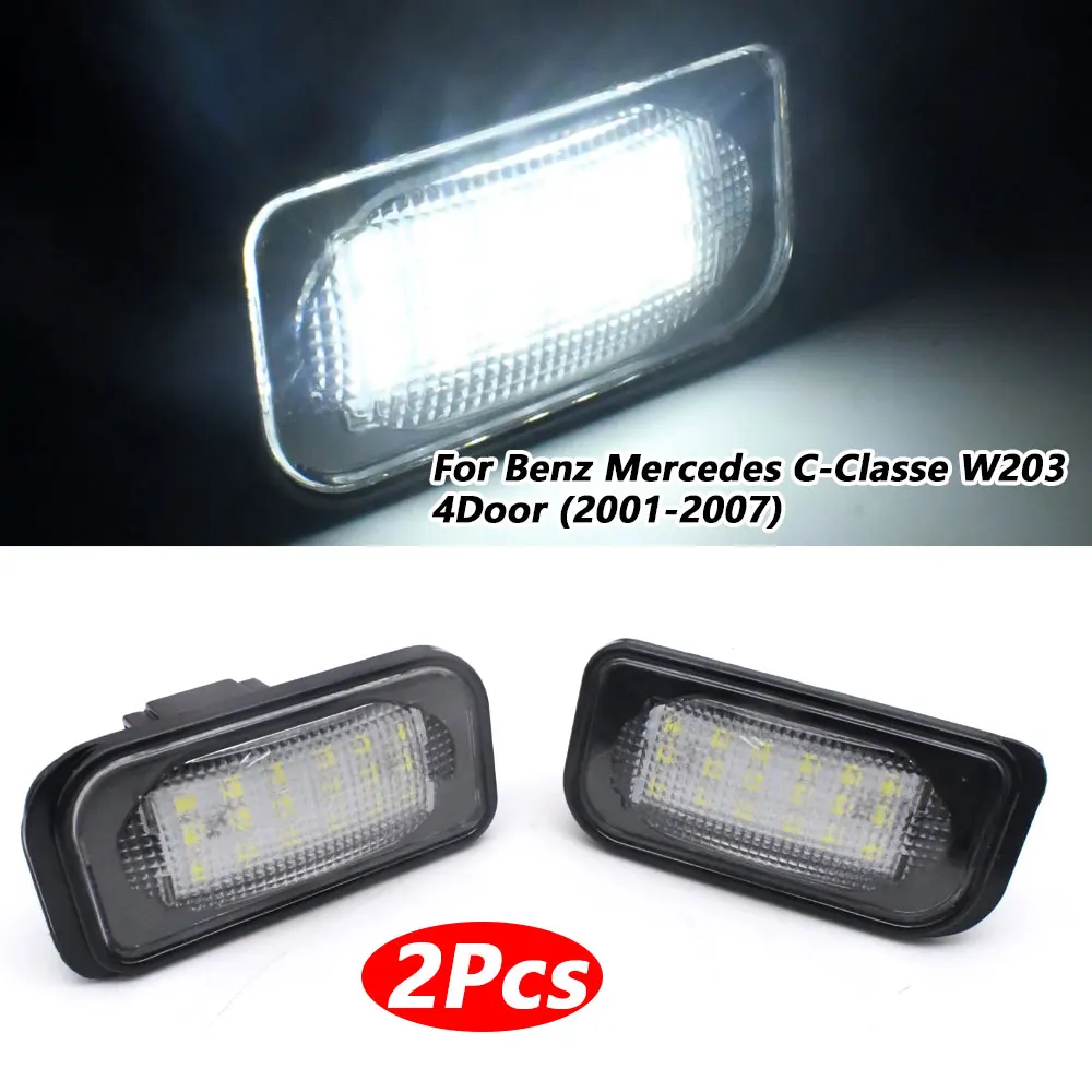 

2Pcs No Error for Benz W203 Car LED License Plate Light 6000k 12V for Mercedes Benz Canbus Led Number License Plate Light Lamp