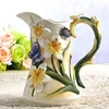 Hand Drawn Butterfly Orchid Ceramic Fruit Tray, Kitchen Storage Box, Sugar Jar, Living Room Dining Table Decoration Accessories 3