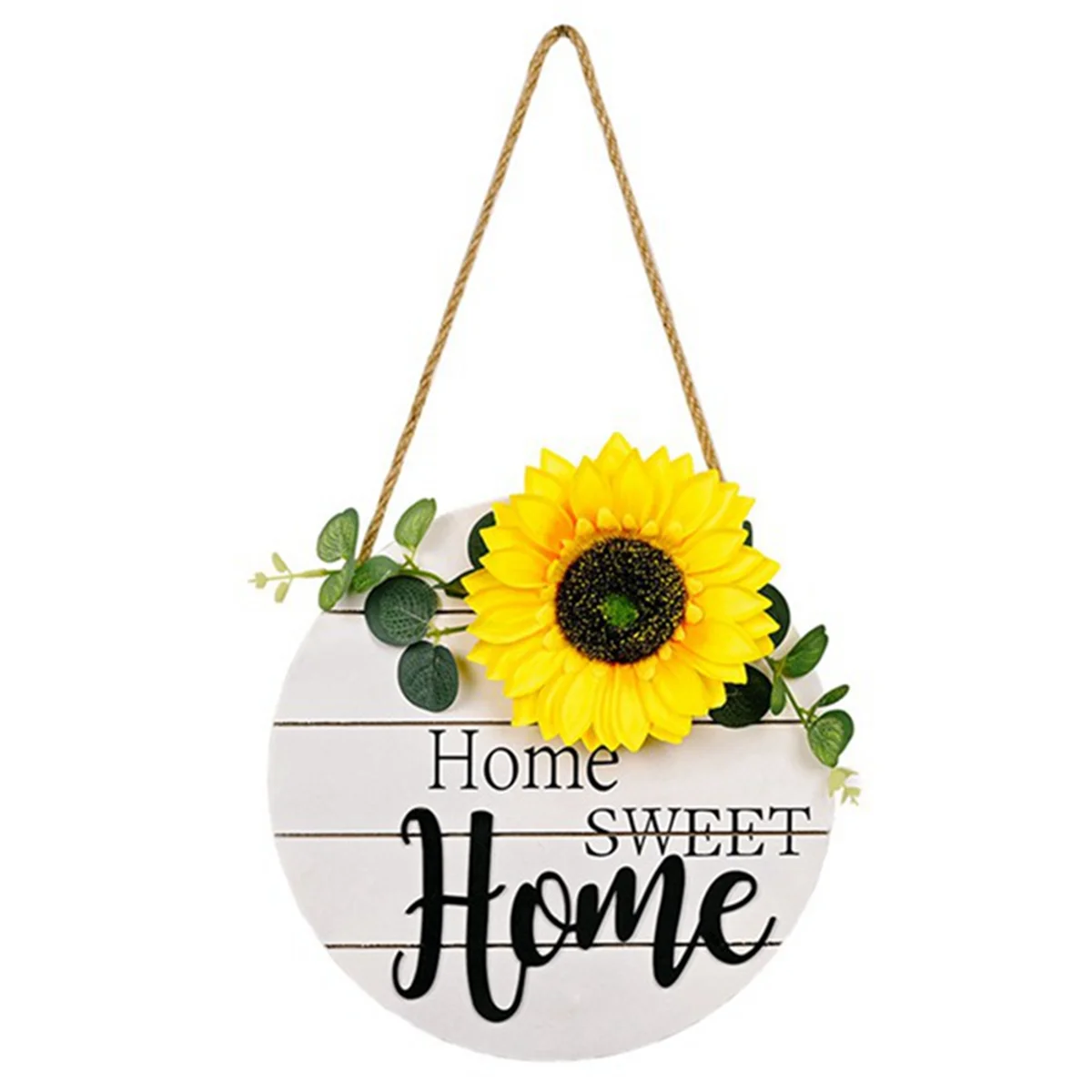 

Sunflower Home Wooden Pendant Decor Wreath Sunflower Wooden Door Decoration Wooden Welcome Sign for Wreath