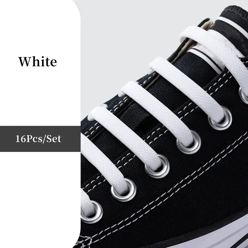 Silicone Shoelaces 16pcs/set Elastic No Tie Up T Shaped